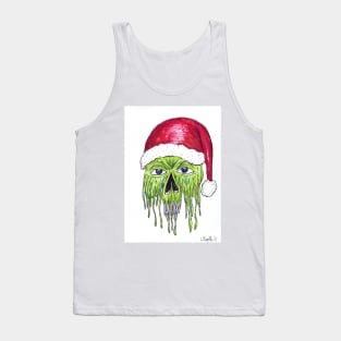 Dripping Green Santa Tank Top